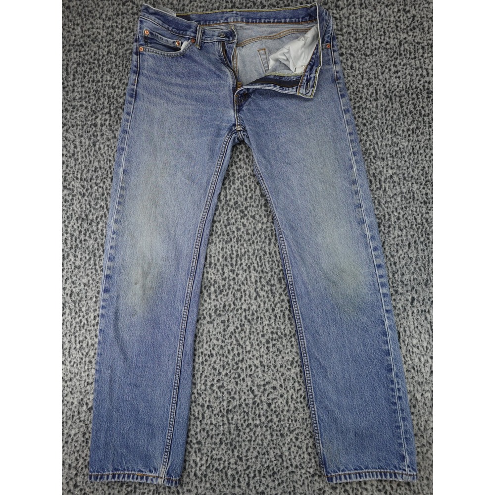 Levi's 505 Regular Fit Jeans Mens 34x34 Blue Good Straight Leg Denim 00505-4886